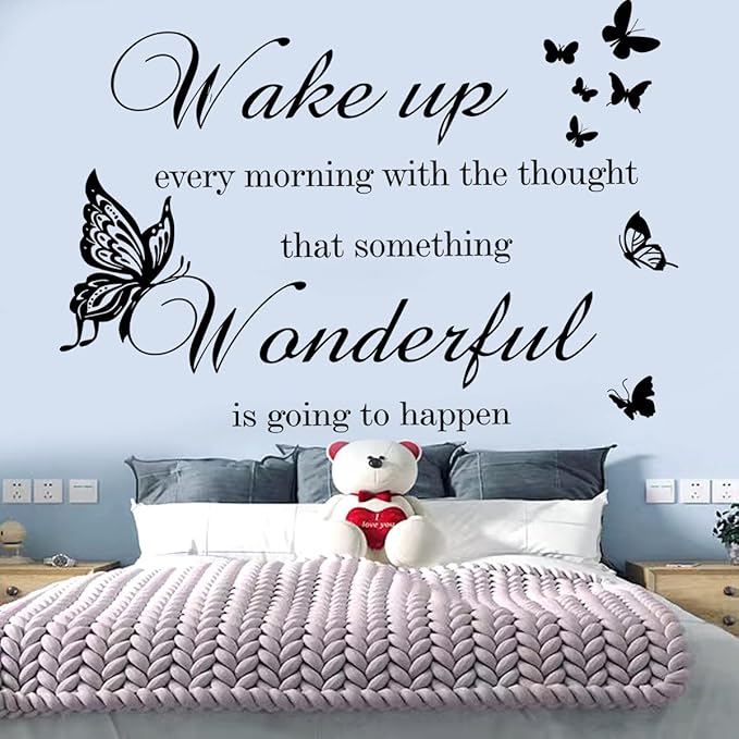 Inspirational Quotes Vinyl Eyes Eyelash Decals Motivational Sayings for Wall Art Decor Sticker Positive Lettering Wall Decal for Women Girls Bedroom Living Room Home Beauty Salon Decoration