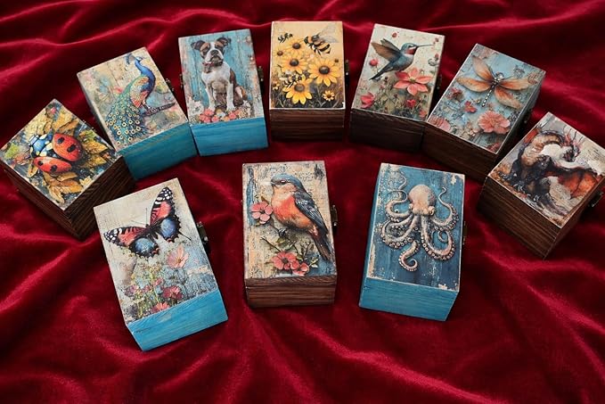 RK Collections Robin Trinket Box I bird Jewelry Keepsake Box I Robin Lovers Gift Idea For Animals (4x2.75)