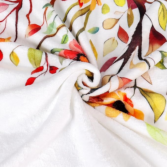 Gifts for Mom Blankets Inspirational Gifts Blanket for Mom Cozy Floral Flannel Blankets Soft Thanksgiving Christmas Birthday Gift Blankets for Woman Plush Bed Couch Cover for Grandma 50" X 60"