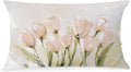 Vintage Pastel Tulip Floral Lumbar Pillow Cover 12x20 Double-Sided, Farmhouse Spring Decor, Abstract Floral Botanical Decorative Throw Pillow Cover for Living Room Home Bedroom