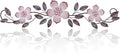 Wesiti Metal Flower Wall Decor Vintage Spring Metal Flower Wrought Iron Scroll Sculpture 15.7''x3.7'' Farmhouse Leaf Wall Decor with Nails for Spring Living Room Bedroom Indoor Outdoor (Purple)