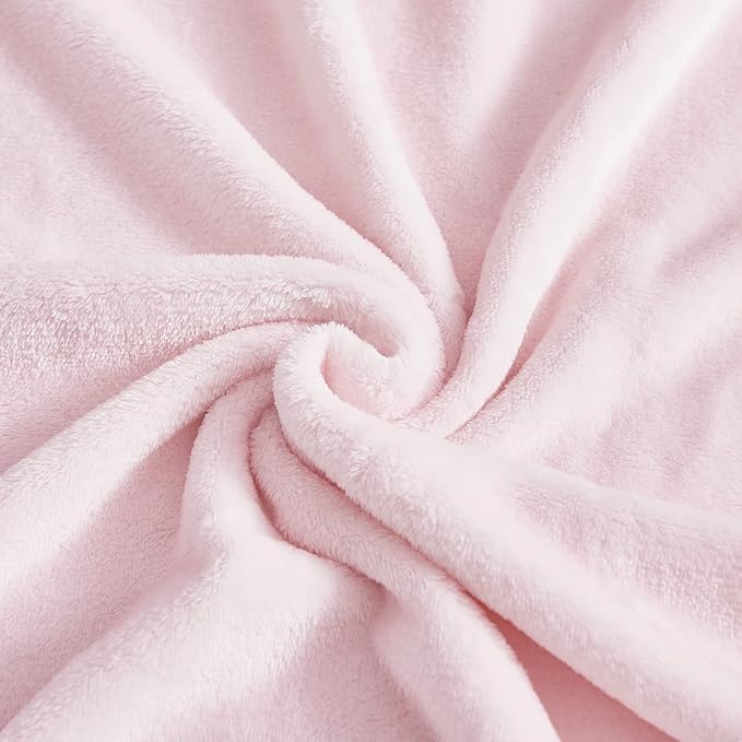 StangH Fleece Baby Blankets Twin Size, Super Soft Cozy Flannel Blanket for Couch, Lightweight Fuzzy Bed Blanket, Moving Blanket for Picnic/Travel, (Twin Size 60 x 80, Pink)
