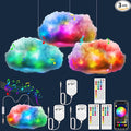 ViLSOM LED Cloud Light, 3pcs RGB Cloud Lamp with IC Remote Control and APP Control Cool Lights Sync Music Color Changing Led Lights for Bedroom Ceiling Adults and Kids Modern Home & Room Decor