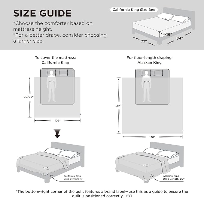 Bedsure Comforter Duvet Insert - Quilted Comforters Cal King Size, All Season Duvet, GentleSoft Down Alternative Bedding Blanket, with 8 Tabs, Gifts for Women/Men, Purple, California King 96X102 Inch