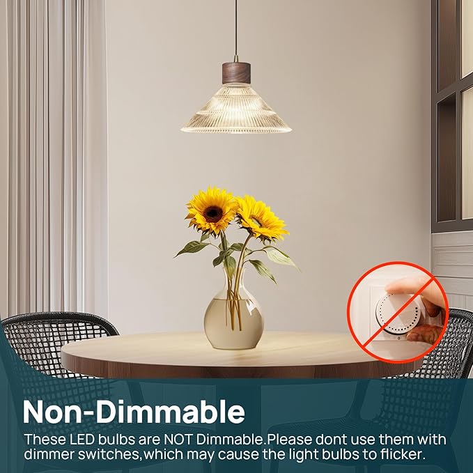 Linkind A19 LED Light Bulb, 60W Equivalent Light Bulbs, 8.5W 4000K Cool White, 840 Lumens Non-Dimmable LED Bulb, E26 Standard Base, Energy Efficient UL Listed, 6-Pack
