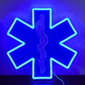 Star of Life LED Neon Sign, 12 x 12 Inches, Pink, USB Powered Wall Decor for EMT Paramedic, Garage, Game Room, Bedroom, Man Cave