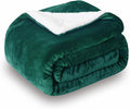 SOCHOW Sherpa Fleece Throw Blanket, Double-Sided Super Soft Luxurious Plush Blanket Twin Size 60 inchx80 inch, Green