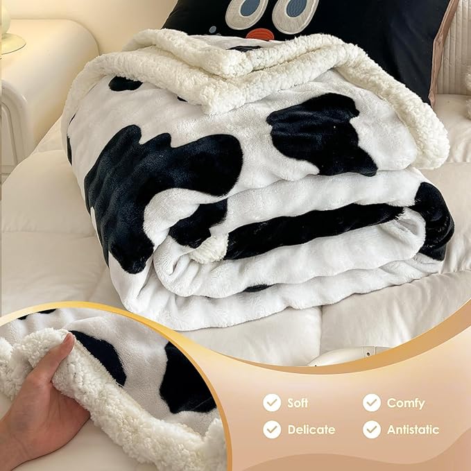 Cozy Gift Reversible Fleece Blanket King Size 90"x108" - Warm Plush Throw Blanket for Bed/Couch - Ideal Present for Women & Home Decor