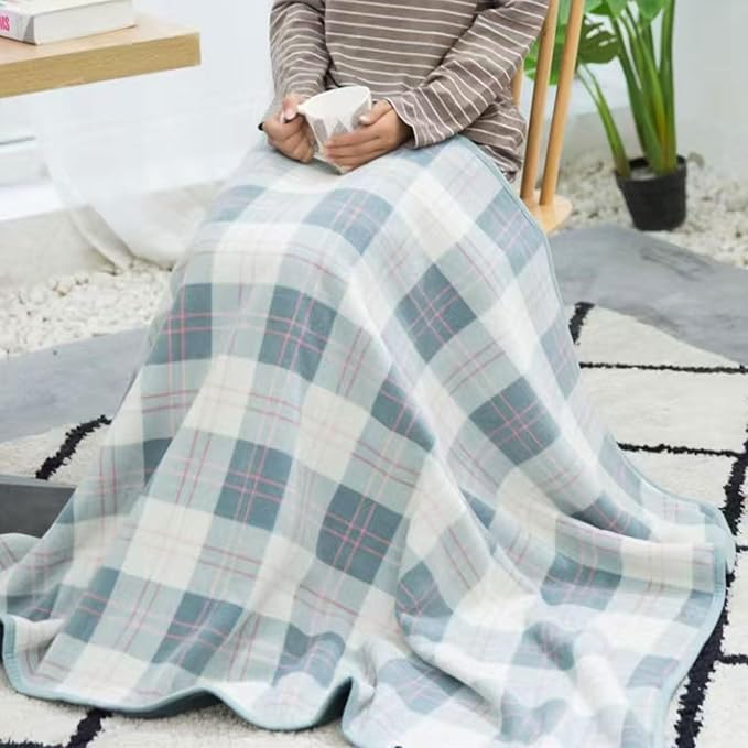 forestfish Fleece Wearable Blanket Oversized, Comfy Lightweight Lap Blanket Poncho Throw With Buttons, 63“x 55”
