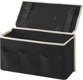 Bedside Caddy/Bedside Storage Organizer Hanging Bag with Three Options,Suitable for home beds, sofas, and dormitory beds—can hold magazines, books, phones, iPads, remote controls. (Black)