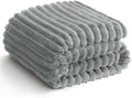 Soft Grey Queen Size Blanket for Bed - Cozy Bedding Fleece Blanket for Men Women, Fluffy Large Lightweight Sofa Couch Cover Bed Blankets Gifts for Her Him, Home Room Decor, Grey, 90x90 Inches