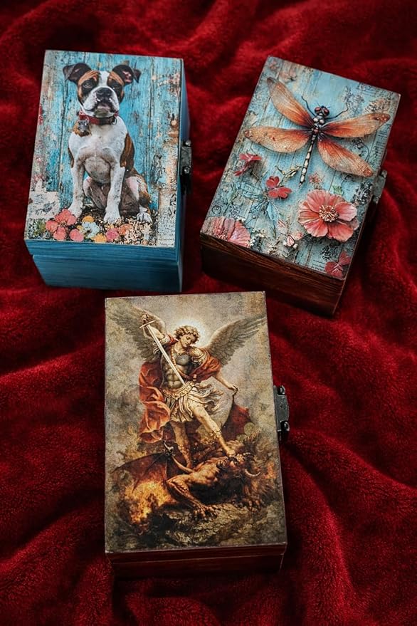 RK Collections Trinket Boxes Small Jewelry Keepsake Box (Saint Michael Archangel)