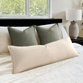 MIULEE Thick Textured Long Body Pillowcase, 1 Pack 14x36 Natural Linen Decorative Body Pillow Cover for Bed Couch Sofa, Neutral Cushion Cases, Modern Farmhouse Home Decor, No Filling