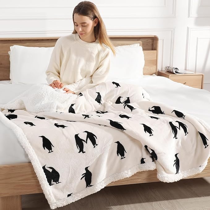 Electric Throw Blanket Heated Blanket Throw with 5 Heating Levels & 4 Hours Auto Off 50"x60" Cute Heated Throw Blanket with ETL & FCC Certification for Home Office, Machine Washable, Great Gift