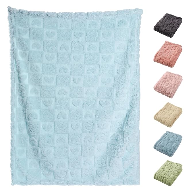 4 Pcs Baby Blankets for Boys Soft Toddler Small Blanket for Daycare, Fleece Kid Mini Blanket for Crib Baby Shower, 30 X 40, Blue