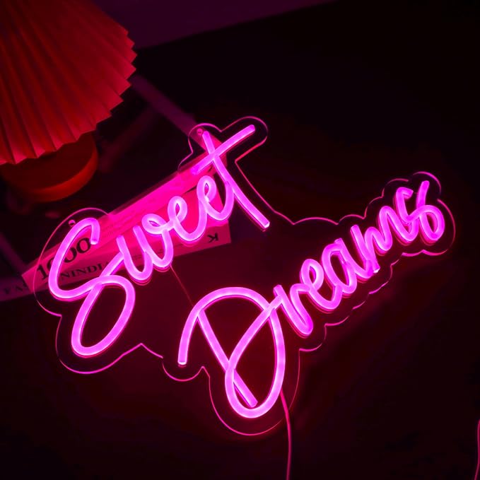 Sweet Dream Neon Signs for Wall Decor，Led Neon Light for Bedroom，Bedroom,Christmas Birthday Party Gift