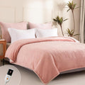 Heated Blanket Twin Size - Single Controllers Electric Blanket Twin with 9 Heat Settings & 10 Hour Auto Off,Overheat Protection,Machine Washable 62"x84" (Candy Pink)