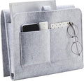 YOUDENOVA Bedside Caddy, Bedside Organizer for Dorm Room, Bunk Bed, Light Grey