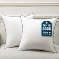 Phantoscope 18x18 Pillow Inserts - Throw Pillow Inserts with 100% Cotton Jacquard Cover - 18 Inch Bed and Couch Pillows Square Form Throw Pillows, Pack of 2