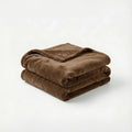 Fleece Blanket Full/Queen - 80x90 Inch Lightweight & Buttery-Soft Throw for Bed, Sofa, Camping | 300GSM Cloud-Touch Microfiber | Cozy Essentials for Travel & Movie Nights, (Brown)