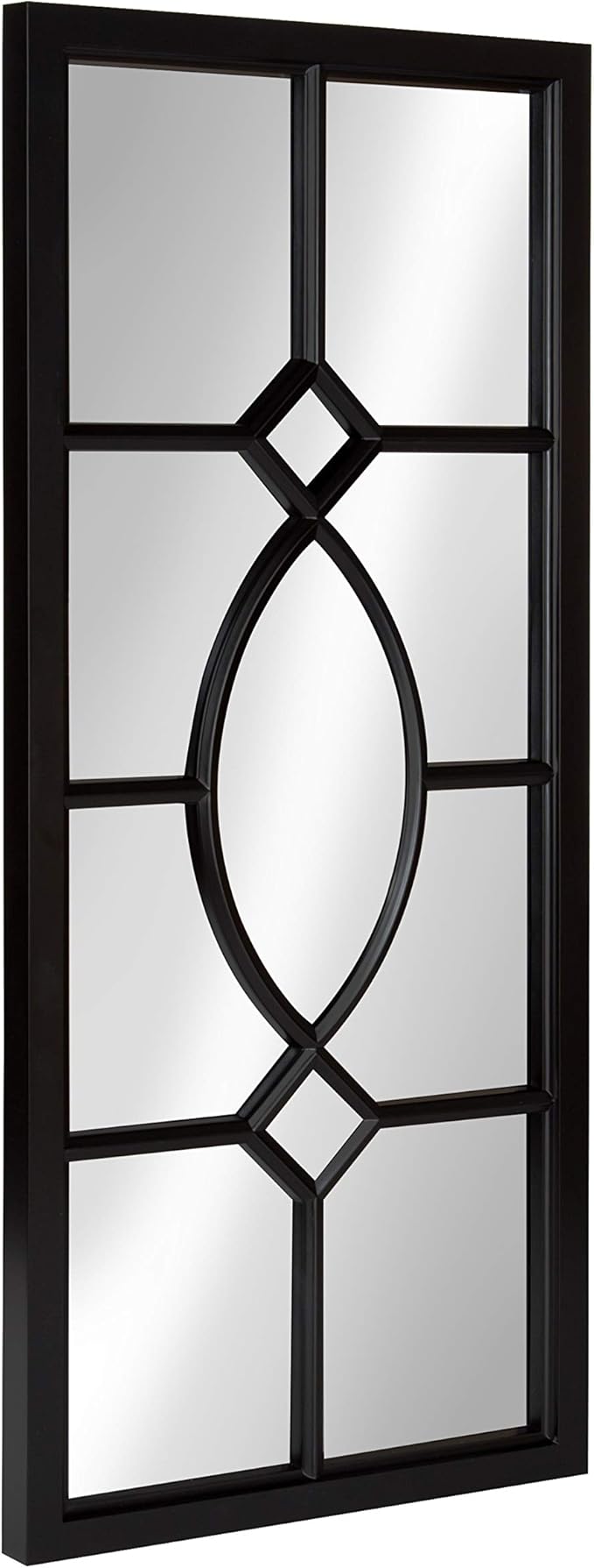 Kate and Laurel Cassat Modern Casual Window Wall Accent Mirror, Black