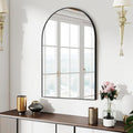 36x24 Arch Mirror Rectangle Full Length Wall Mounted Hanging or Against Wall Metal Aluminium Alloy Frame Dressing Make-up Mirrors for Entryway Bedroom Bathroom Living Room 36 24 inch Black