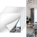 Mirror Wall Full Length,12X14 Inch Unbreakable Mirror Tiles for Bedroom Home Gym Door, Acrylic Mirror Full Body Shatterproof Mirror Stickers for Walls,Mirror Sheets (4pcs)
