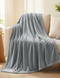 Casa Platino Fleece Throw Blankets – 300 GSM Light Gray – Soft Cozy Warm Holiday Throws for Winter, Fuzzy Plush Elegant Gifts for Kids, Men & Women - Ideal for Couch, Sofa, Chair or Bed - 50x60 Inch