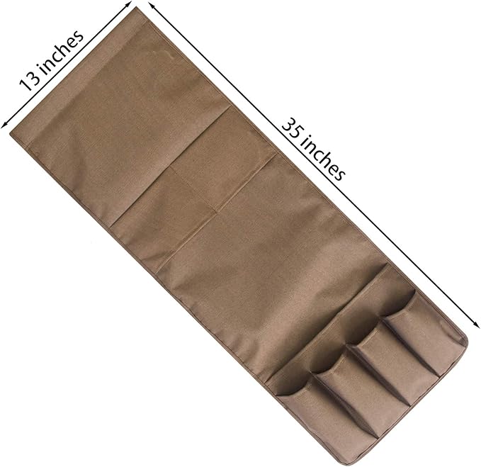 MDSTOP 5 Pockets Remote Control Holder, Magazine Rack, Space Saver Organizer, Draped Over Sofa, Couch, Recliner Armrest