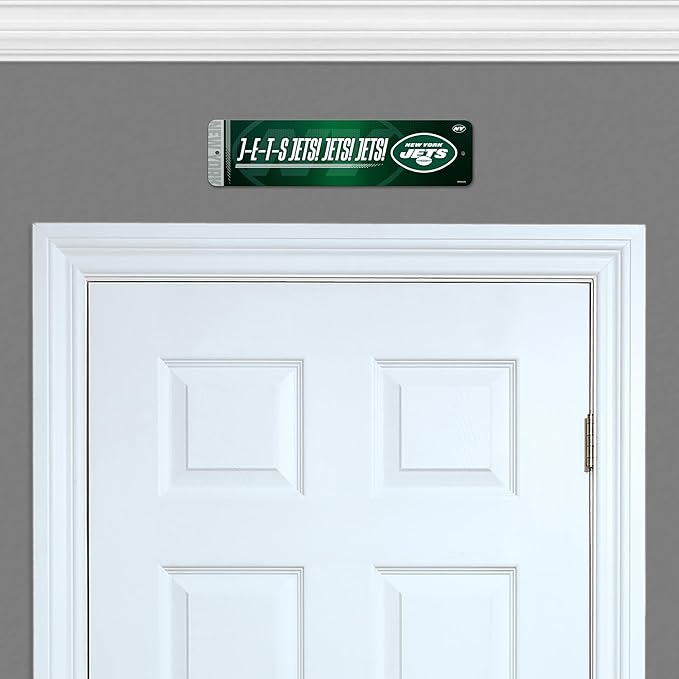 Rico Industries NFL Football Metal Street Sign 4" x 15" Home Décor - Bedroom - Office