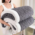 Sherpa Queen Blanket for Bed - Fleece Soft Cozy Fuzzy Blankets Thick Warm for Winter and All Seasons (Dark Grey, Queen (90"x90"))