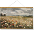 ARPEOTCY Extra Large Vintage Framed Wall Art, 36x54 Inch Colorful Wild Flowers Landscape Hanging Framed Wall Art Decor for Living Room Bedroom Office, Retro Rustic Home Decor Aesthetic