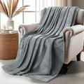 Utopia Bedding Cool Grey Fleece Blanket Throw Size Lightweight Fuzzy Soft Anti-Static Microfiber Bed Blanket (60x50 Inch)