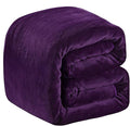 Polar Fleece Blankets Queen Size for The Bed Extra Soft Brush Fabric Super Warm Sofa Blanket 90" x 90"(Purple Queen)