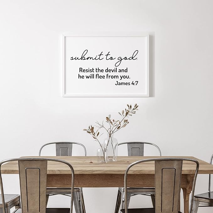 BBTO Bible Verse Wall Stickers Inspirational Quote Wall Decals Religious Motivational Scripture Sticker Peel and Stick for Bedroom Living Room Office Bathroom(The Testing of Your Faith)
