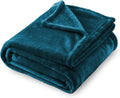 SOCHOW Flannel Fleece Blanket Twin Size, All Season Lightweight Super Soft Cozy Blanket for Bed or Couch, Blue Coral, 60" X 80"