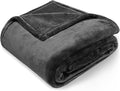 Lukeight Fleece Throw Blanket, Luxury Cozy Fuzzy Lightweight Soft Blankets for Sofa Couch Bed Car Travel and Camping (Grey, 50x60 Inches)