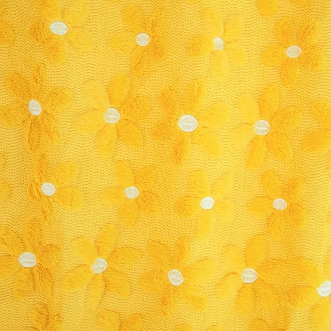 Horaldaily Spring Summer Throw Blanket, Yellow Daisy Soft Fuzzy Plush Faux Fur Cozy Blankets for Couch Sofa Bed Lounging, Ideal Gifts for Kids Adults Wife Self, 60x80