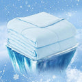 Cozy Bliss Cooling Comforter Twin Size, Cooling Blankets for Hot Sleepers and Night Sweats, Sky Blue Summer Comforter for Twin Size Bed, Breathable Soft Lightweight Silk Smooth