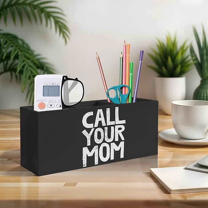 Funny Call Your Mom Pen Pencil Holder for Classroom Dorm, Gifts for College Students Boys Girls, Classroom Desk Accessories, Back to School Supplies