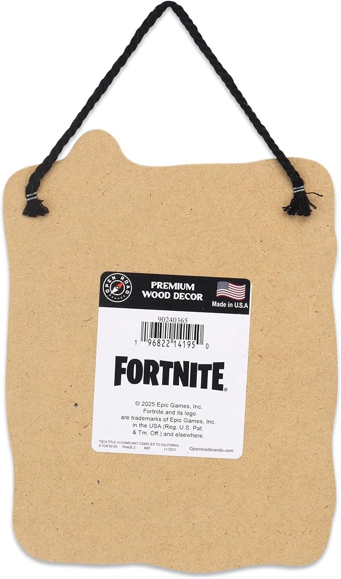 Fortnite Banana Surf Hanging Wood Wall Decor - Fun Fortnite Sign for Bedroom or Game Room