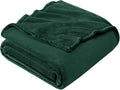 Hansleep Fleece Dark Green Throw XL Blanket, Super Soft Flannel Fuzzy Plush Cozy Blanket for All Seasons, Dark Green, Throw XL 50x70 Inches