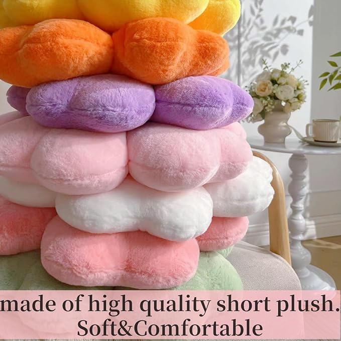 Flower Pillow, Cute Daisy Pillow 19.6In Yellow Flower Shaped Plush Throw Pillow for Home Bedroom Sofa Chair Couch Decor