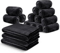 MOONLIGHT20015 Fleece Blanket 16 Pack - Soft Fluffy Black Throw Blanket for Couch & Sofa - Lightweight Luxury 400 GSM Microfiber Fuzzy Bed Blankets and Throws (50 x 60 Inches, Throw/Travel)