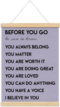 Mental Health Positive Affirmations Inspirational Wall Art Decor, Therapist Nurse Office Signs Wall Art Decor For Office Kids Teen Girls Room Bedroom Playroom Wall Decor Wood Posters Framed（purple）