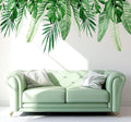 Hanging Plants Leaves Wall Decals Peel and Stick, Large Floral Flowers Wall Stickers, Removable Vine Home Decor Art for Bedroom Living Room Classroom Office