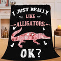 Crocodile Blanket for Girls Women Boys Men Adults Kids Soft Cozy Fleece Reptiles Alligator Throw Blankets Gifts Warm Flannel Plush Lightweight Decor for Couch Bed Sofa 80"X60"
