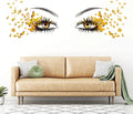 Beautiful Eyelash Eyes Wall Stickers Flying Butterfly Decals Girl Heart Decor Vinyl Art Butterflies Stickers for Women Girls Bedroom Living Room Decoration
