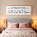Serenity Prayer Rustic Bible Verse Framed Wall Art, 40''×15'' Vintage Religious Christian Saying Sign for God Jesus Christ Prayer, Positive Horizontal Holy Inspirational Catholic Scripture Gift Decor