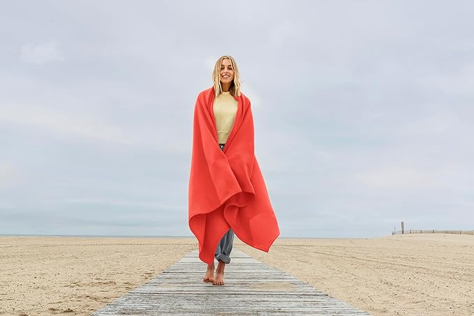 MV Sport Lightweight Sweatshirt Blanket Throw – Warm & Cozy, Breathable Oversized Fleece Knit, Couch, Bed, Travel, Cold Nights, and Outdoors – Soft Light Weight Blanket 54" x 84" Watermelon